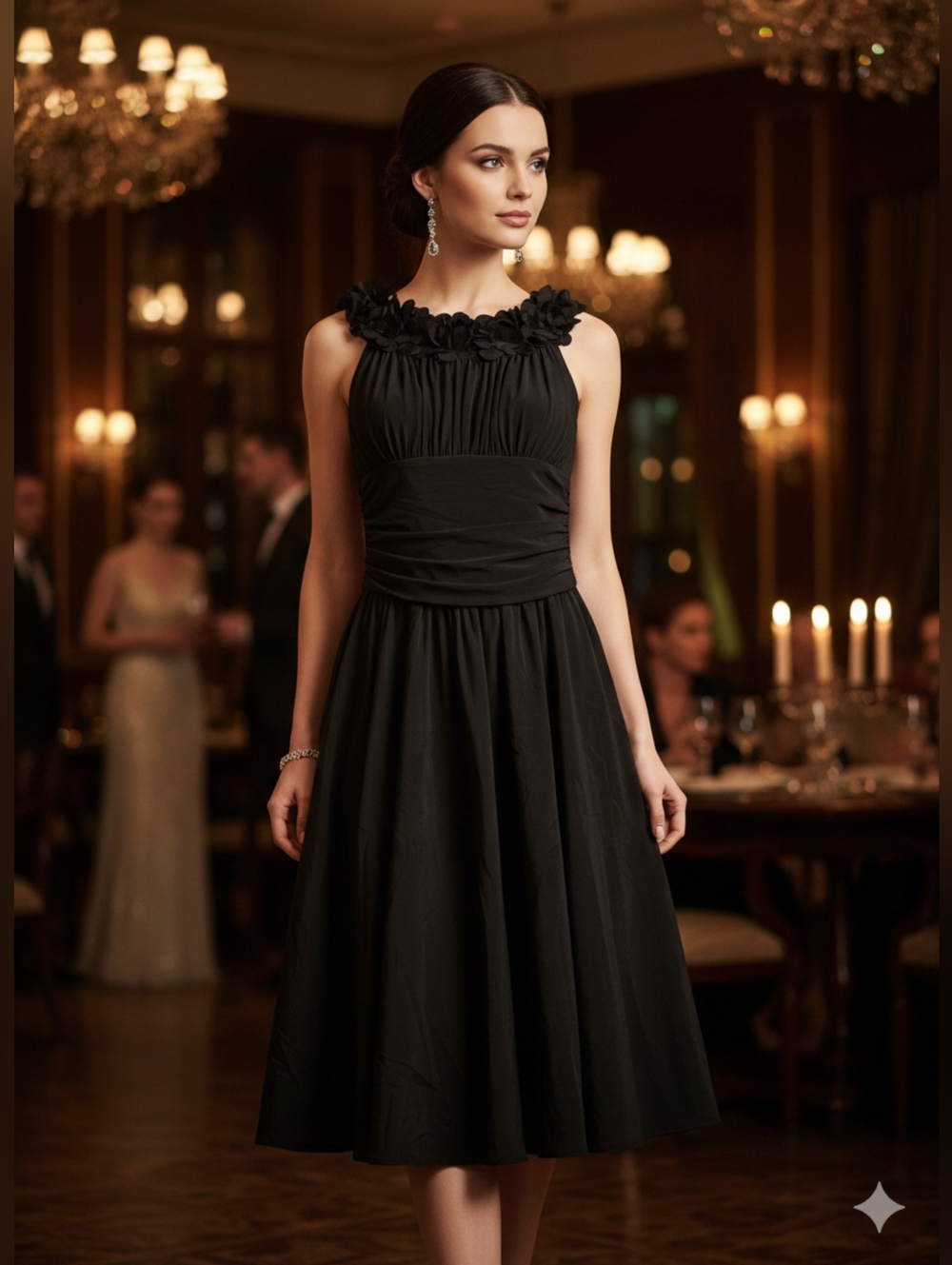 Laura Black tulle gown